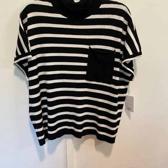 Nine West Monochrome Striped Sweater XXL - Picture 4 of 5